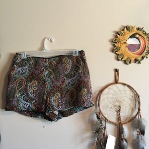 Forever 21 Paisley Threaded Shorts
